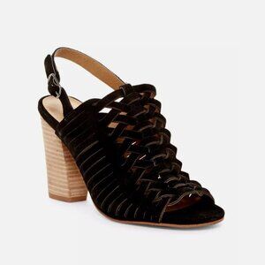 Lucky Brand Yvette Block Heel Womens Black Sandals Size 6.5M